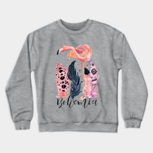 Pink Flamingo – Boho Style Crewneck Sweatshirt